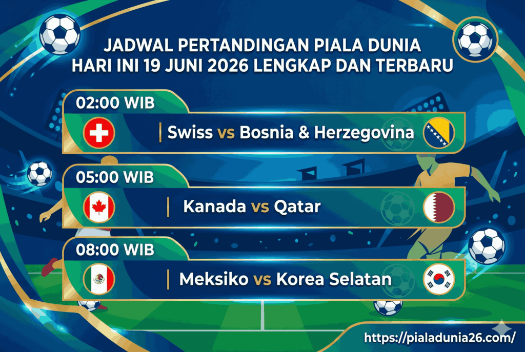 Jadwal Pertandingan Piala Dunia Hari Ini Lengkap dan Terbaru