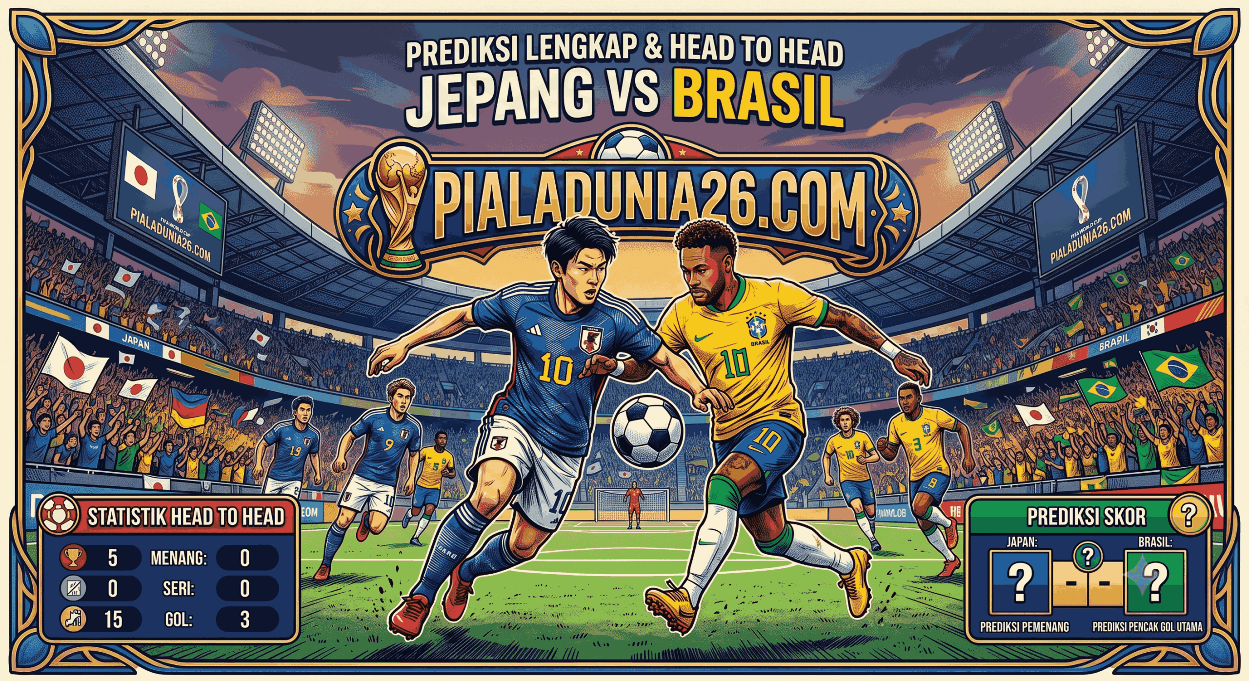Jepang vs Brasil, Prediksi Lengkap dan Head to Head Terbaru