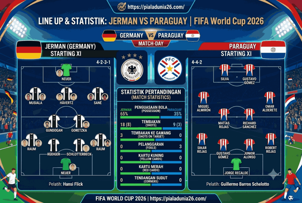 Jerman vs Paraguay FIFA World Cup 2026, Adu Taktik Seru