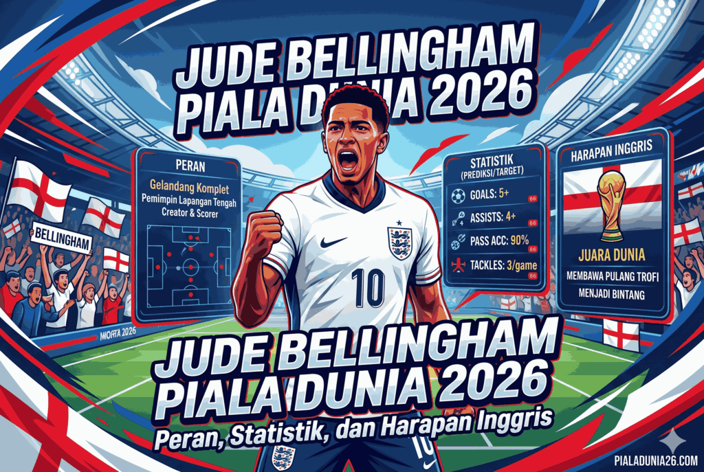 Jude Bellingham Piala Dunia 2026: Peran, Statistik, dan Harapan Inggris