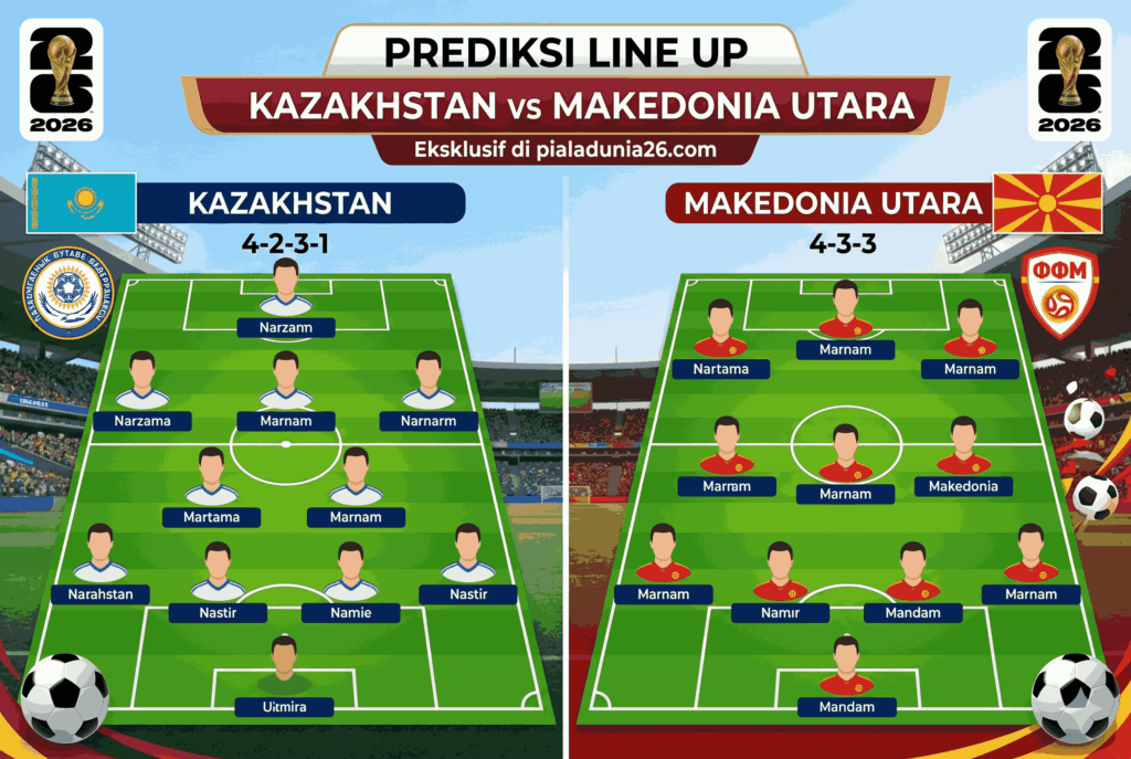 Kazakhstan vs Makedonia Utara: Duel Ketat Zona Eropa