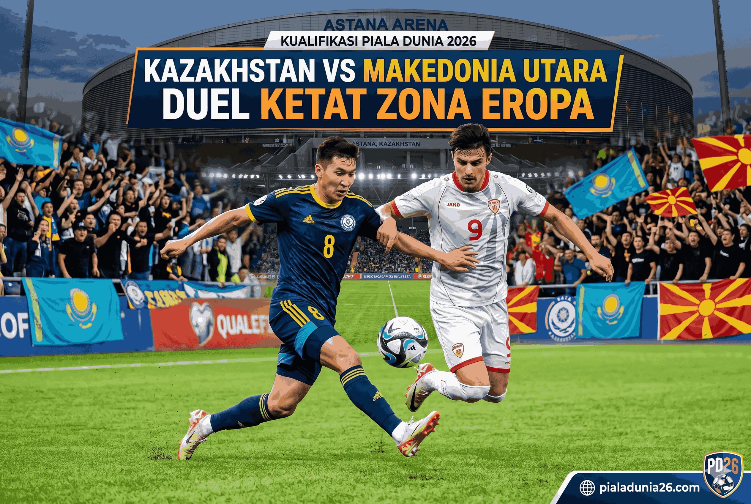 Kazakhstan vs Makedonia Utara: Duel Ketat Zona Eropa