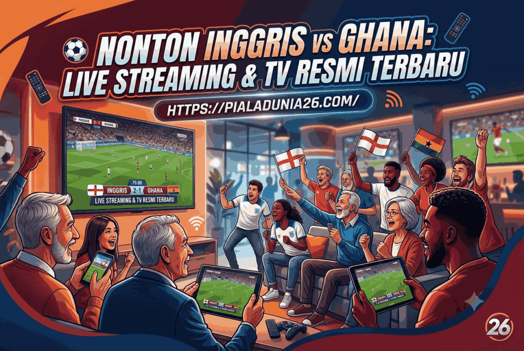 Nonton Inggris vs Ghana: Live Streaming & TV Resmi Terbaru