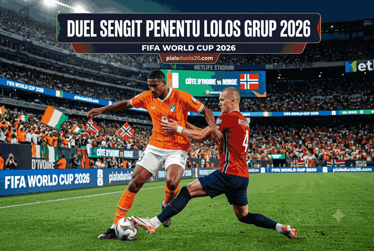 Pantai Gading vs Norwegia, Duel Sengit Penentu Lolos Grup 2026