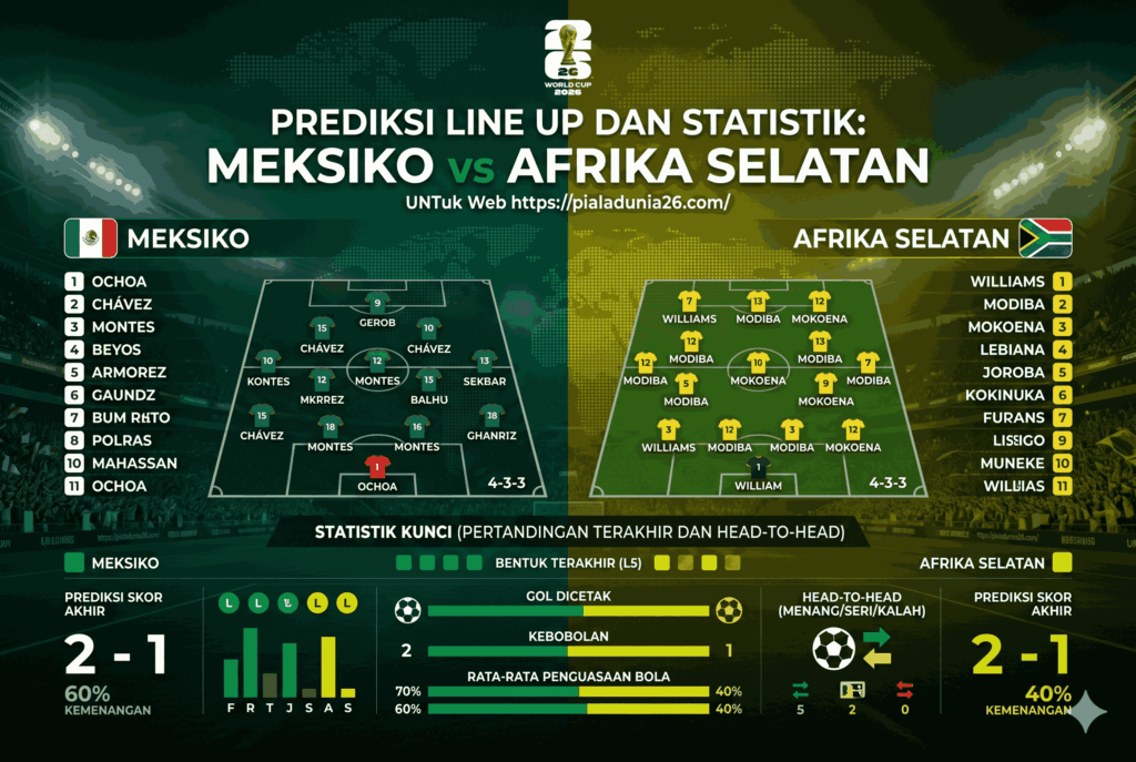 Piala Dunia 2026: Prediksi Meksiko vs Afrika Selatan Lengkap