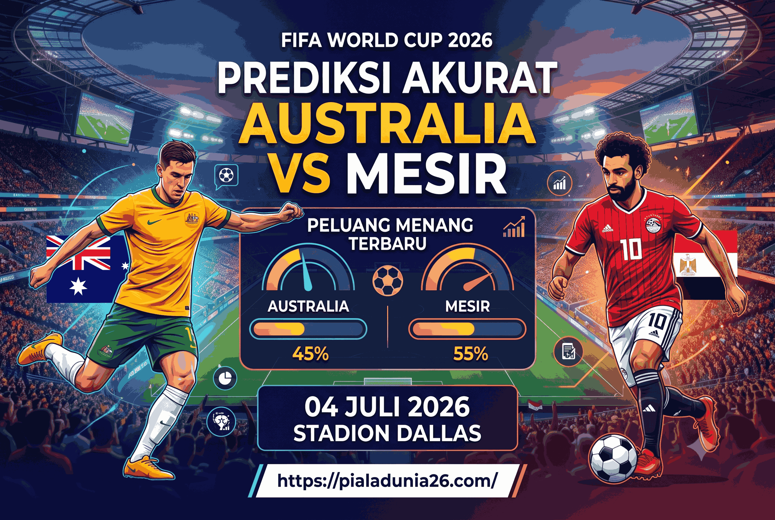 Prediksi Akurat Australia vs Mesir, Peluang Menang Terbaru