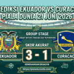 Prediksi Ekuador vs Curacao Piala Dunia 21 Juni 2026 Skor Akurat