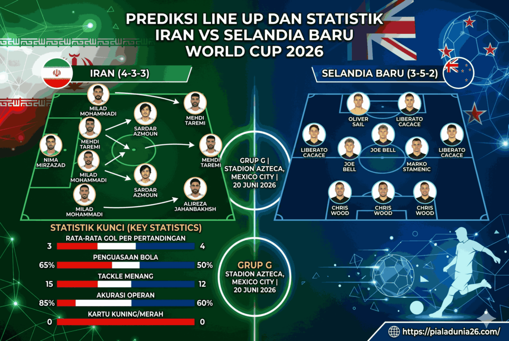 Prediksi Iran vs Selandia Baru: Skor Panas World Cup 2026