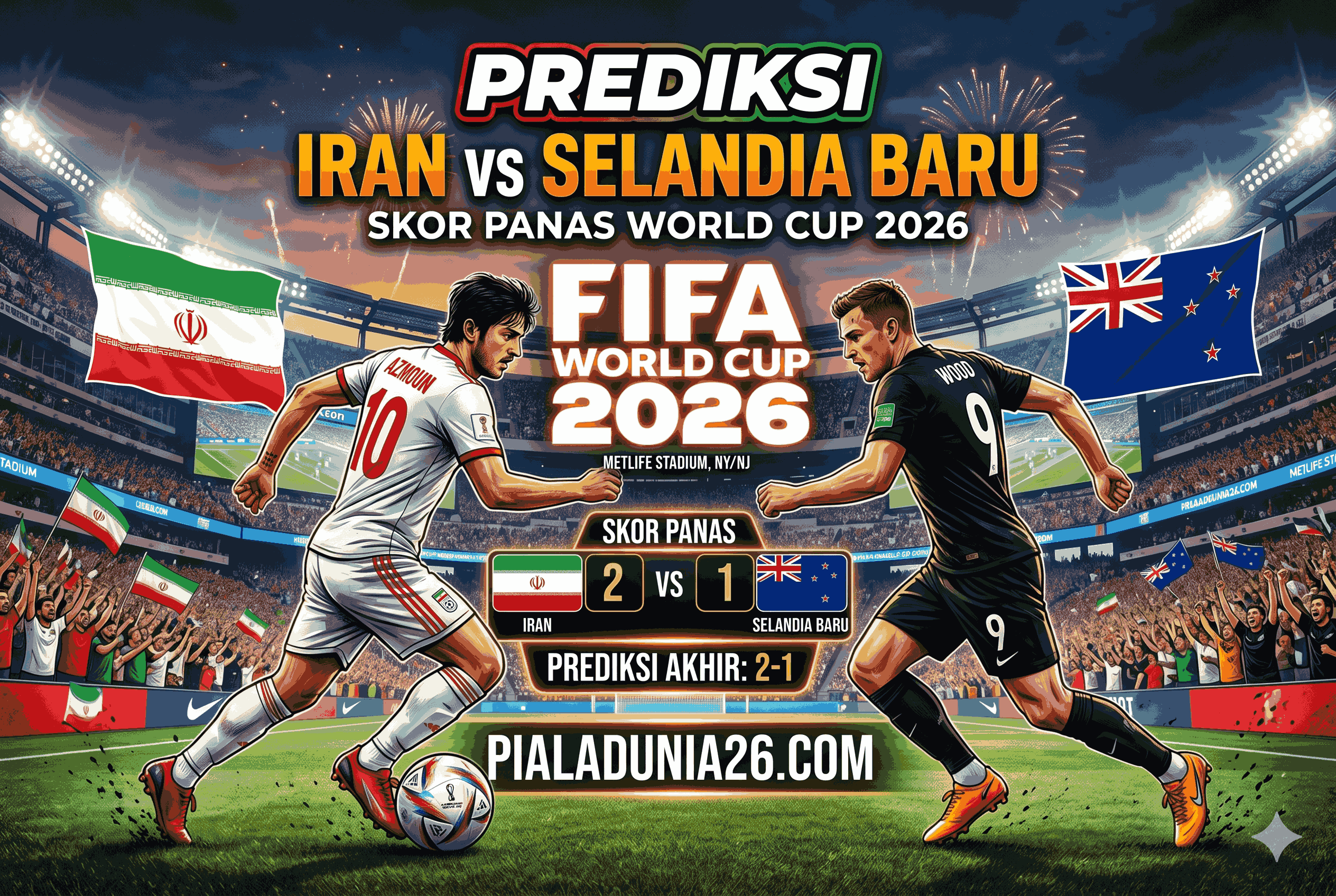 Prediksi Iran vs Selandia Baru: Skor Panas World Cup 2026