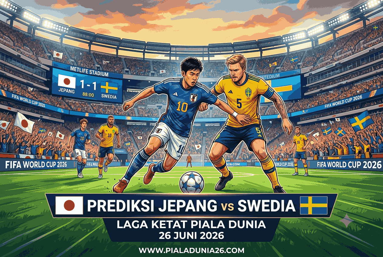 Prediksi Jepang vs Swedia: Laga Ketat Piala Dunia 26 Juni 2026