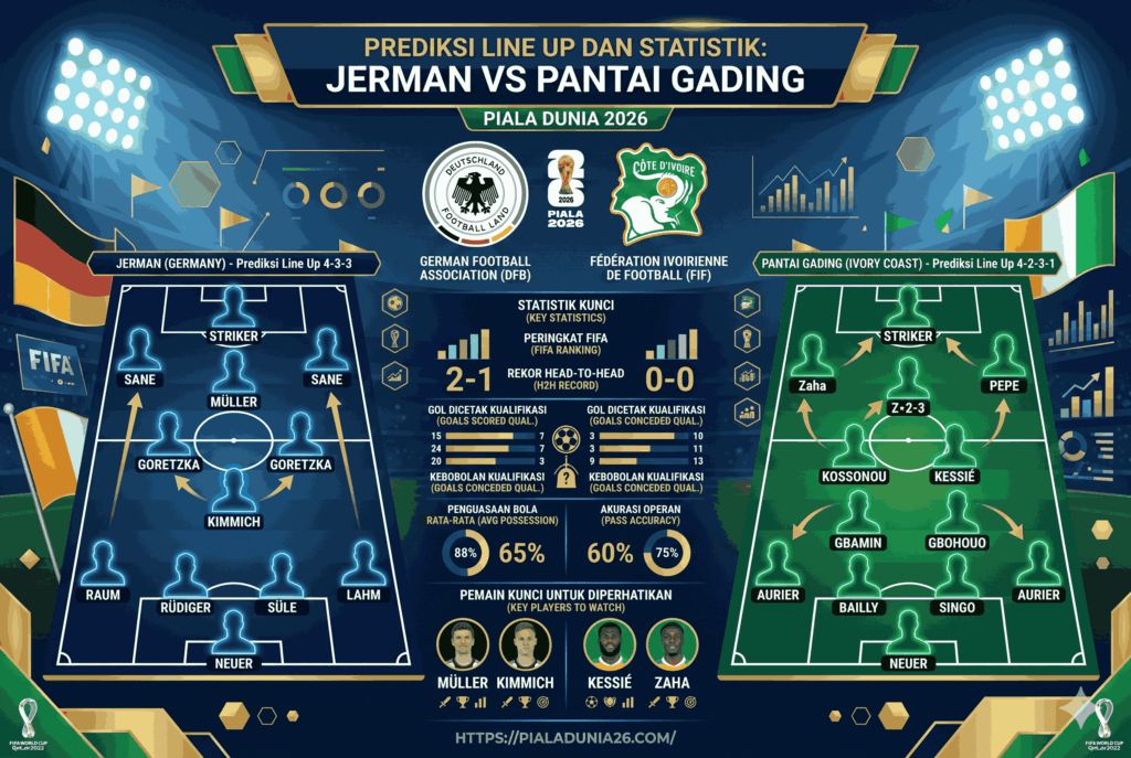 Prediksi Jerman vs Pantai Gading Piala Dunia 2026 Terbaru