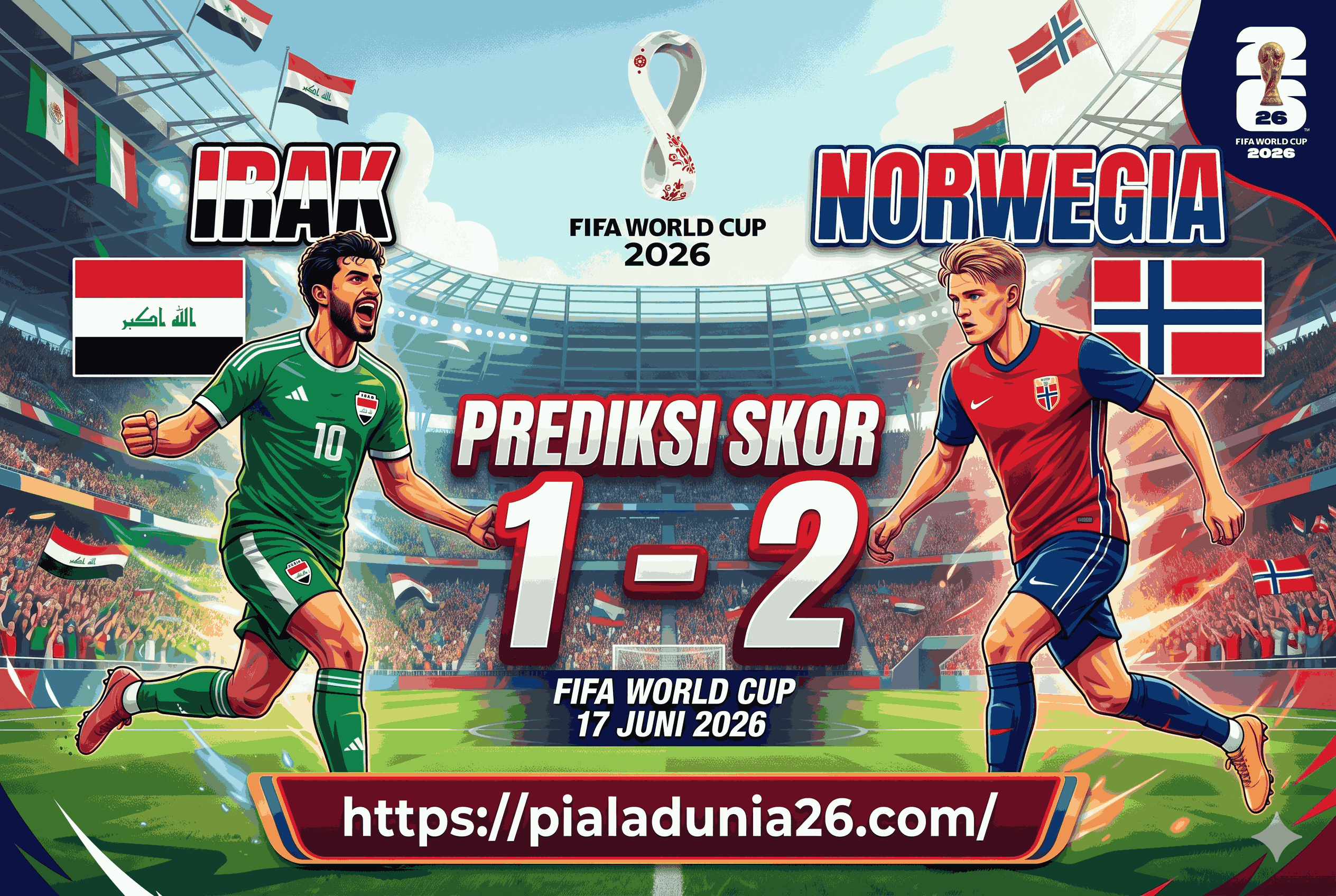 Prediksi Skor Irak vs Norwegia di FIFA World Cup 17 Juni 2026