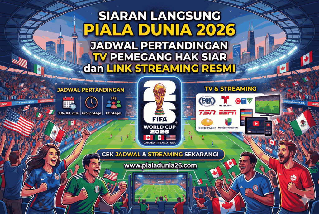 Siaran Langsung Piala Dunia 2026: Jadwal, TV, dan Link Streaming Resmi