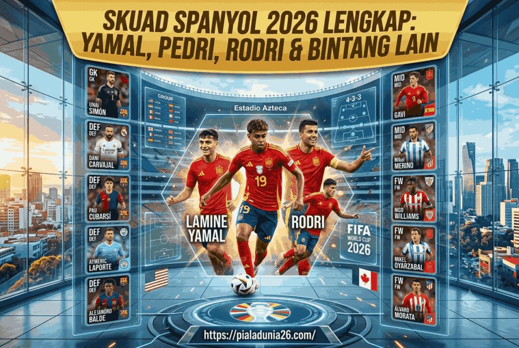 Skuad Spanyol 2026 Lengkap: Yamal, Pedri, Rodri & Bintang Lain