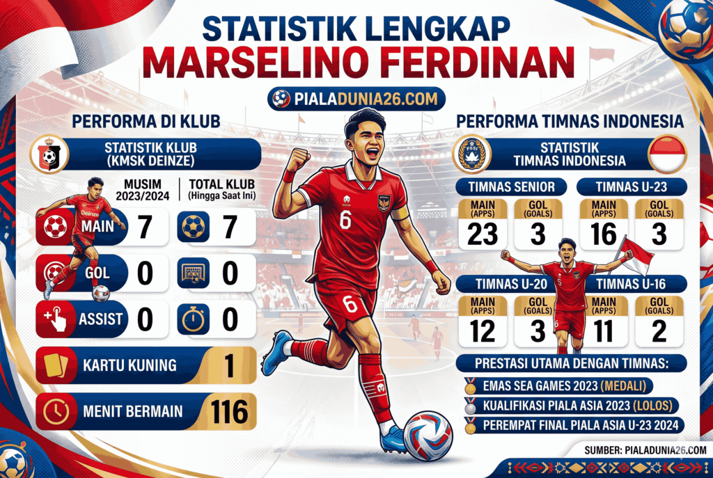 Statistik Marselino Ferdinan Lengkap, Performa di Klub dan Timnas Indonesia