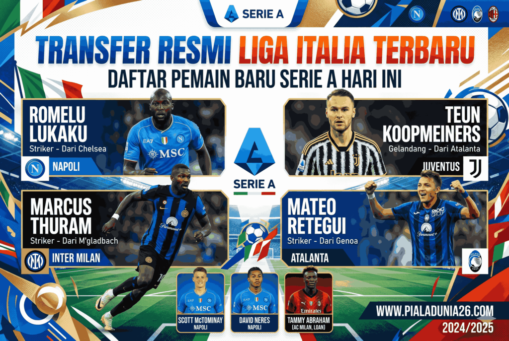 Transfer Resmi Liga Italia Terbaru: Daftar Pemain Baru Serie A Hari Ini