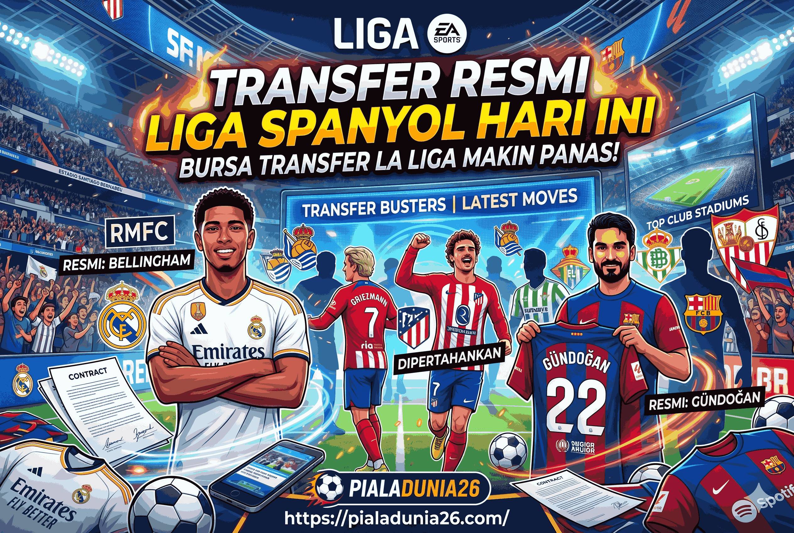 Transfer Resmi Liga Spanyol Hari Ini, Bursa Transfer La Liga Makin Panas!