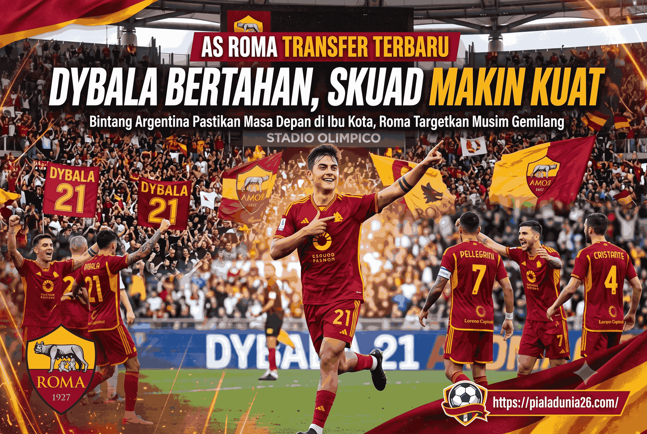 AS Roma Transfer Terbaru: Dybala Bertahan, Skuad Makin Kuat