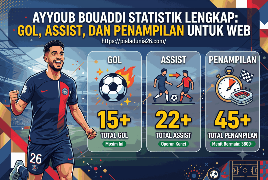 Ayyoub Bouaddi Statistik Lengkap: Gol, Assist, dan Penampilan