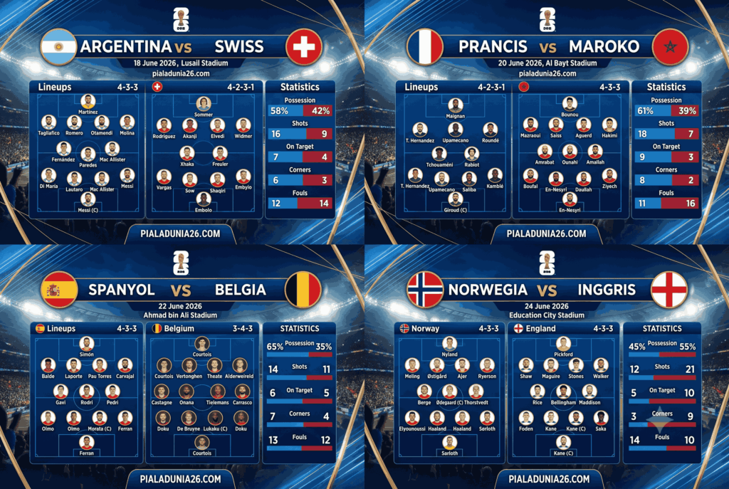 Daftar Tim Perempat Final Piala Dunia 2026, Siapa Juara?