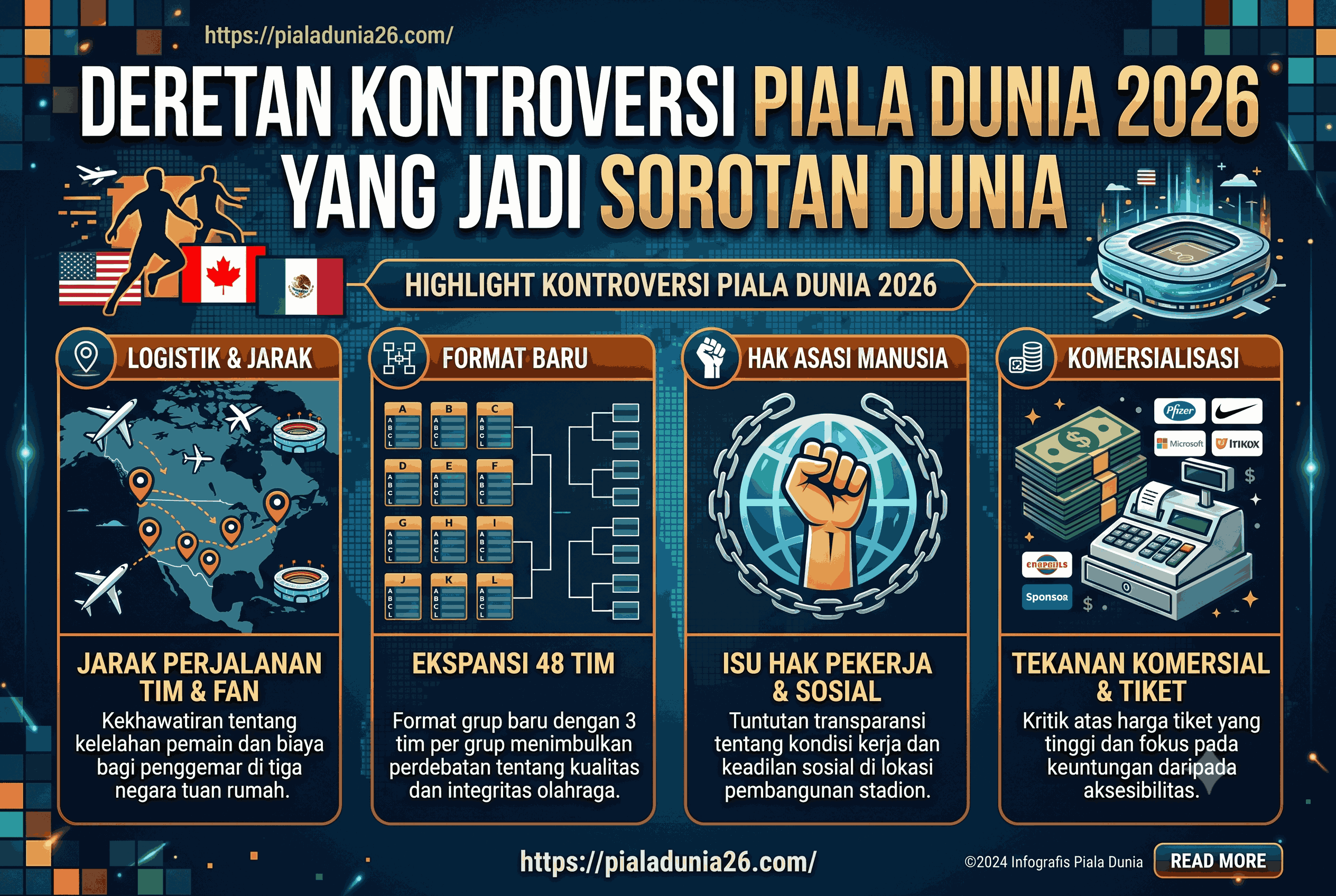 Deretan Kontroversi Piala Dunia 2026 yang Jadi Sorotan Dunia