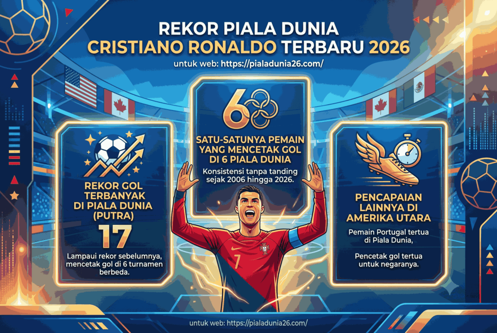 Fakta Rekor Cristiano Ronaldo di Piala Dunia Terbaru 2026