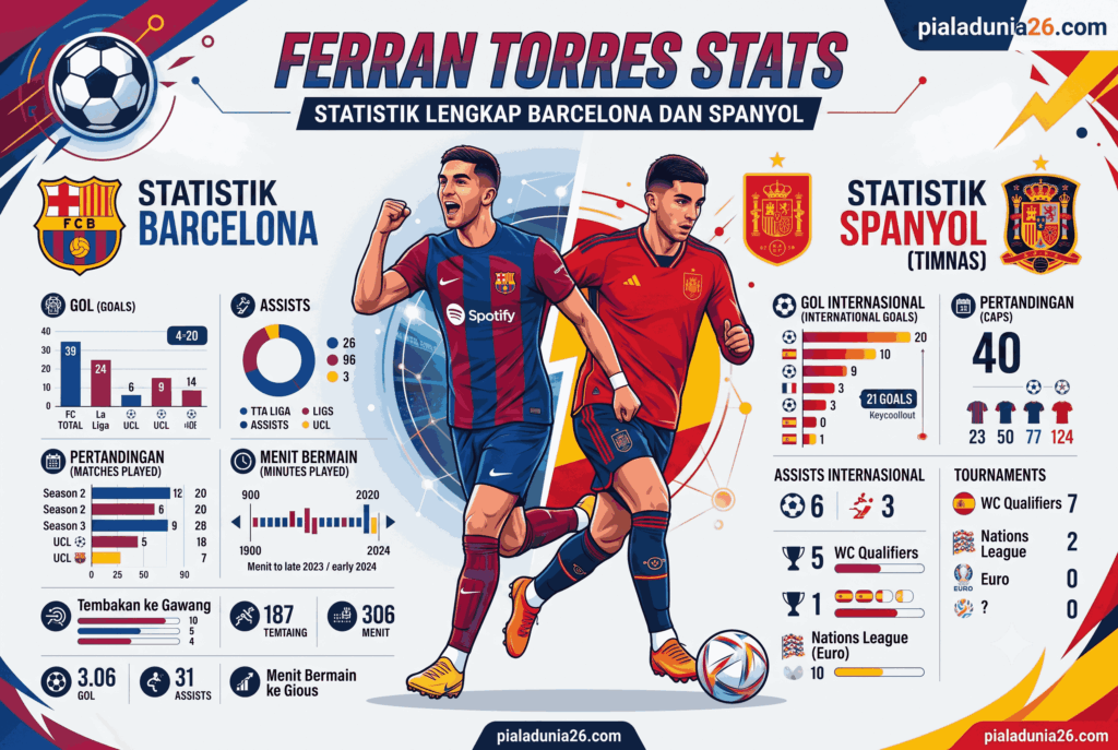 Ferran Torres Stats: Statistik Lengkap Barcelona dan Spanyol