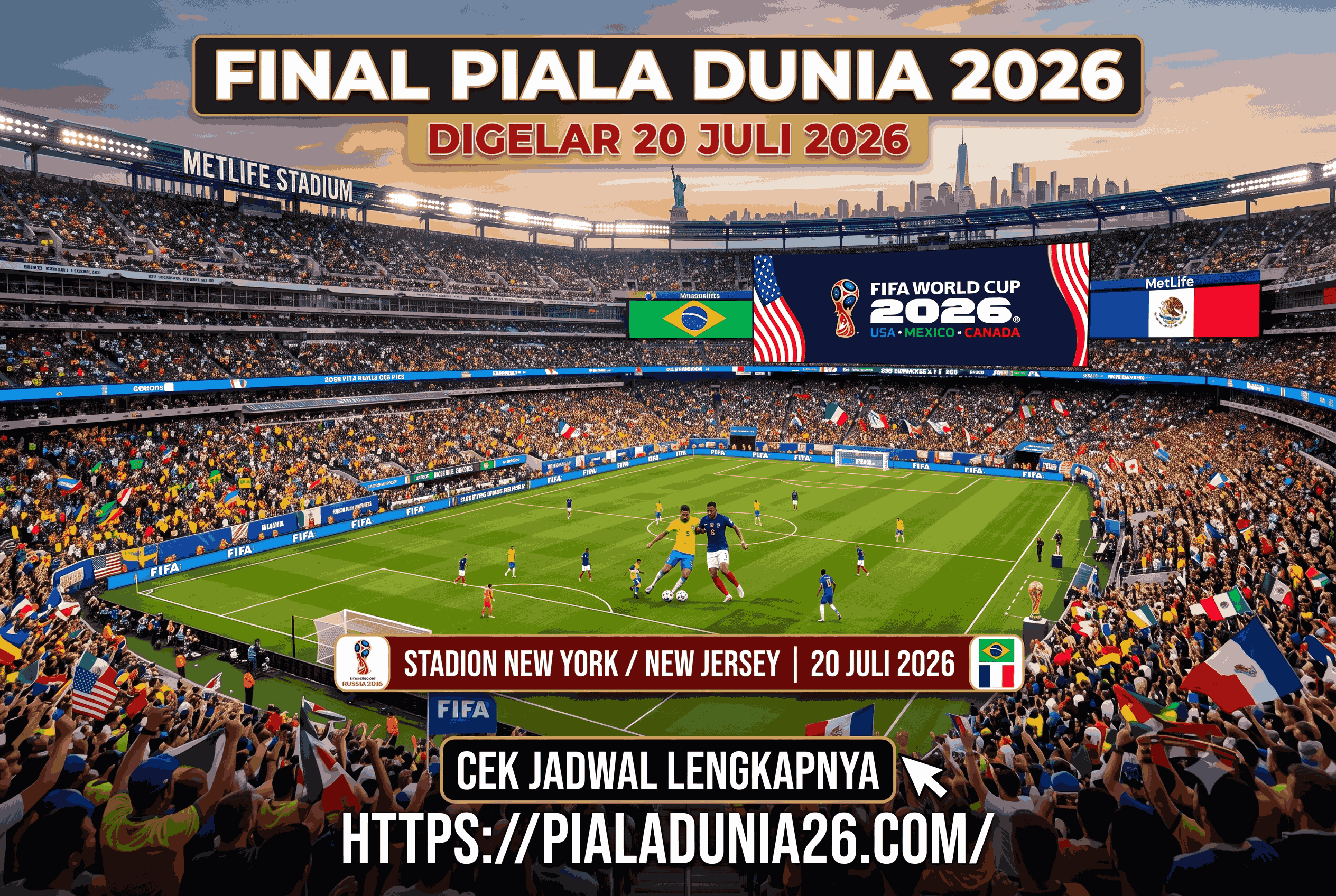 Final Piala Dunia 2026 Digelar 20 Juli, Cek Jadwal Lengkapnya