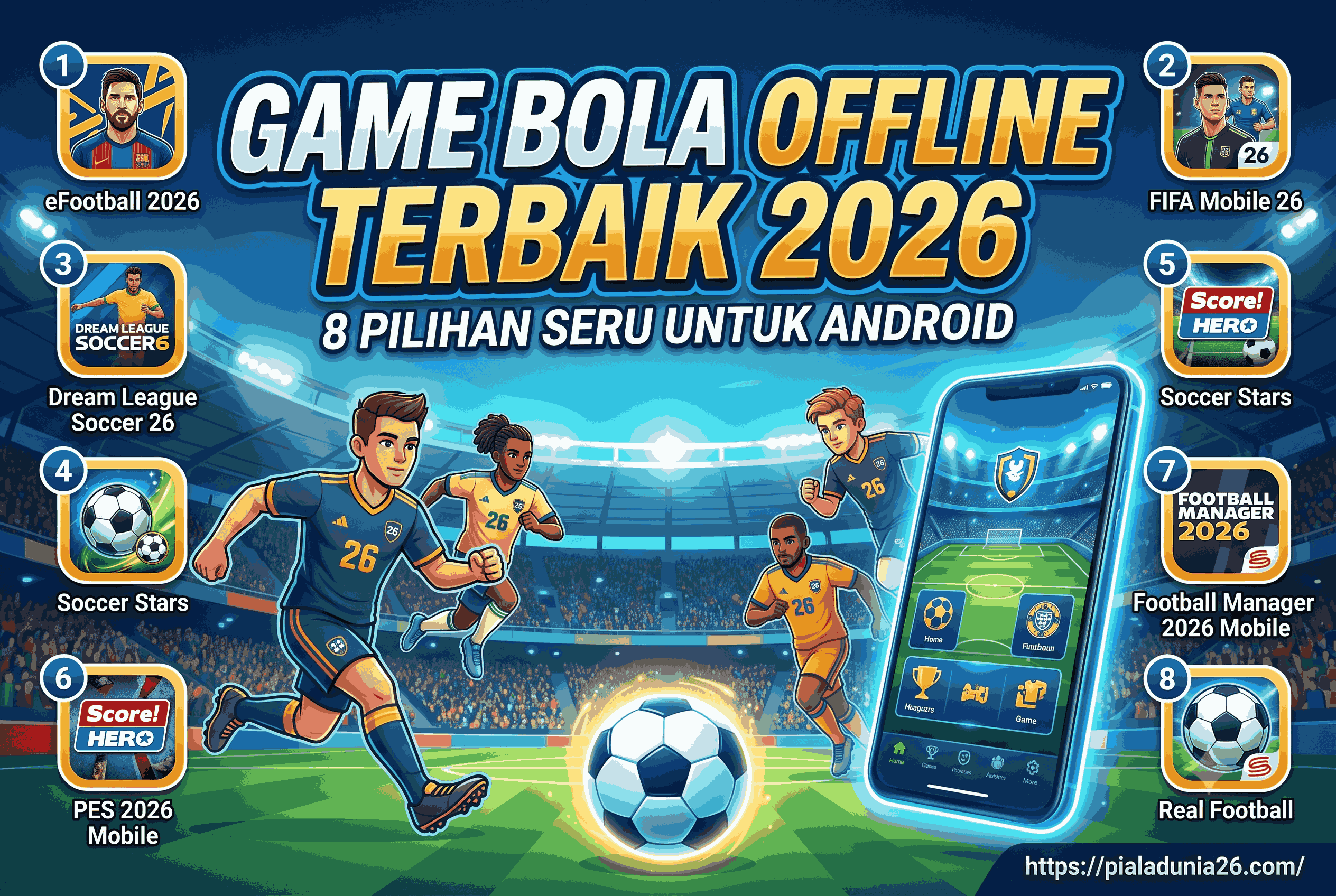 Game Bola Offline Terbaik 2026: 8 Pilihan Seru untuk Android