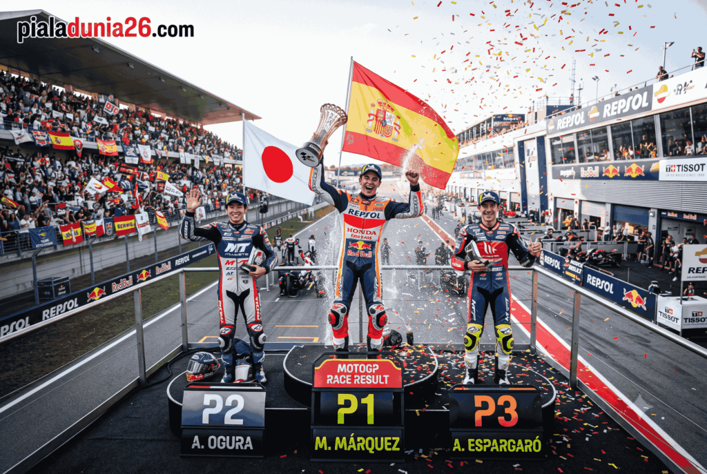 Hasil Race MotoGP: Marc Márquez Menang, Ogura Naik Podium