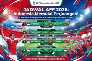 Jadwal AFF 2026: Cambodia vs Singapore Buka Persaingan