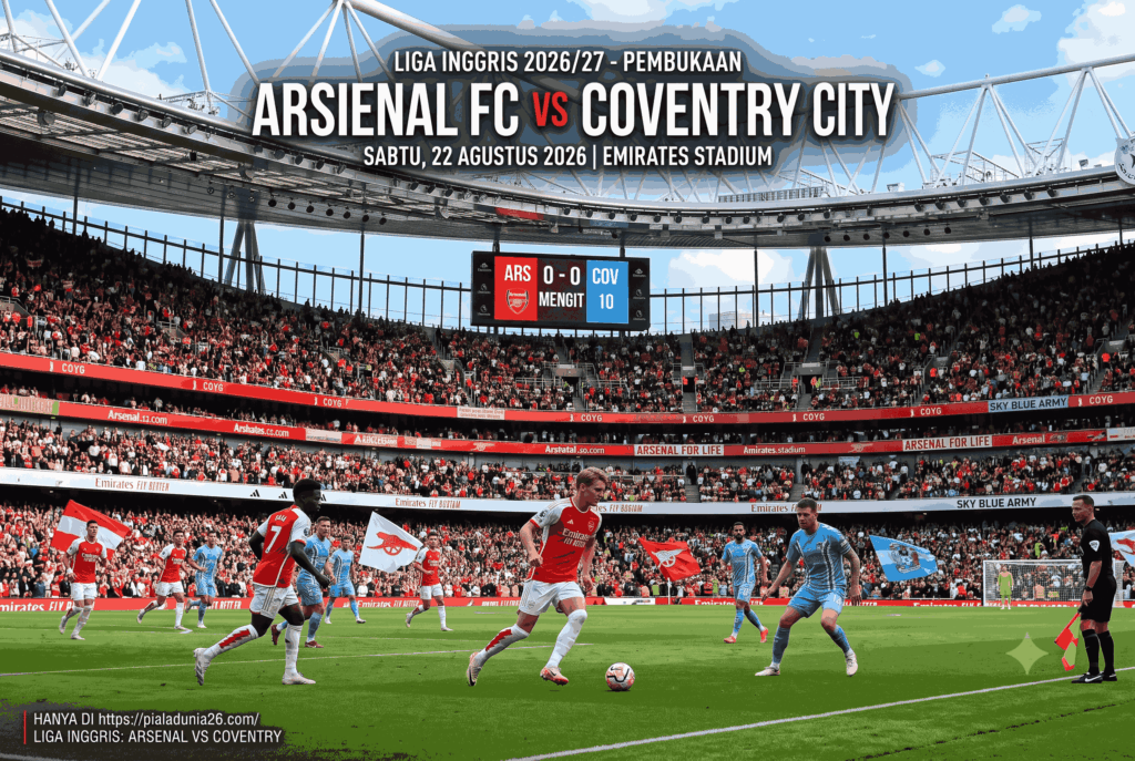 Kapan Liga Inggris Dimulai? Arsenal vs Coventry Jadi Pembuka
