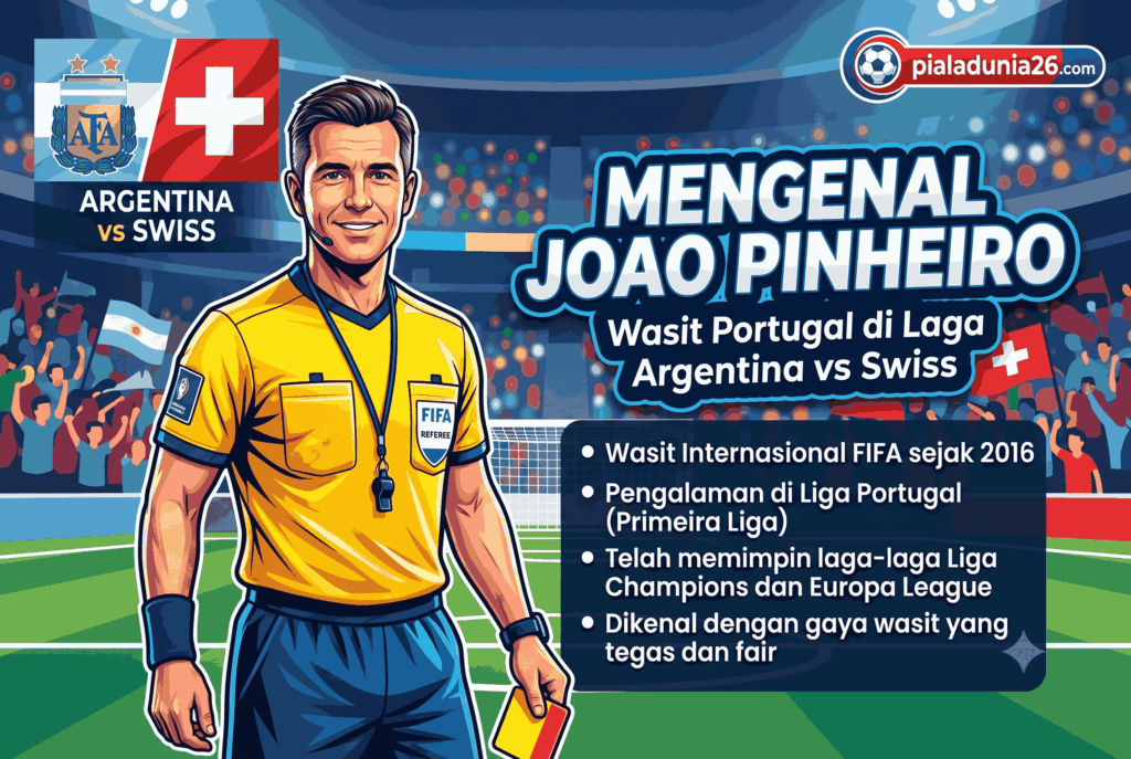 Mengenal Joao Pinheiro, Wasit Portugal di Laga Argentina vs Swiss