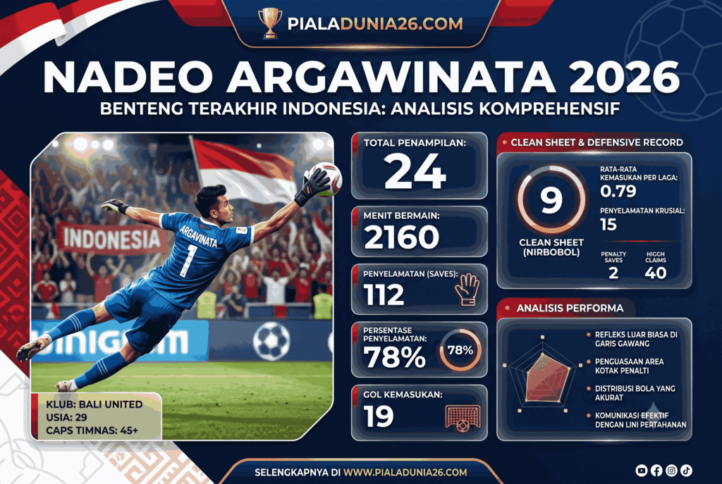 Nadeo Argawinata 2026: Statistik, Clean Sheet, dan Performa