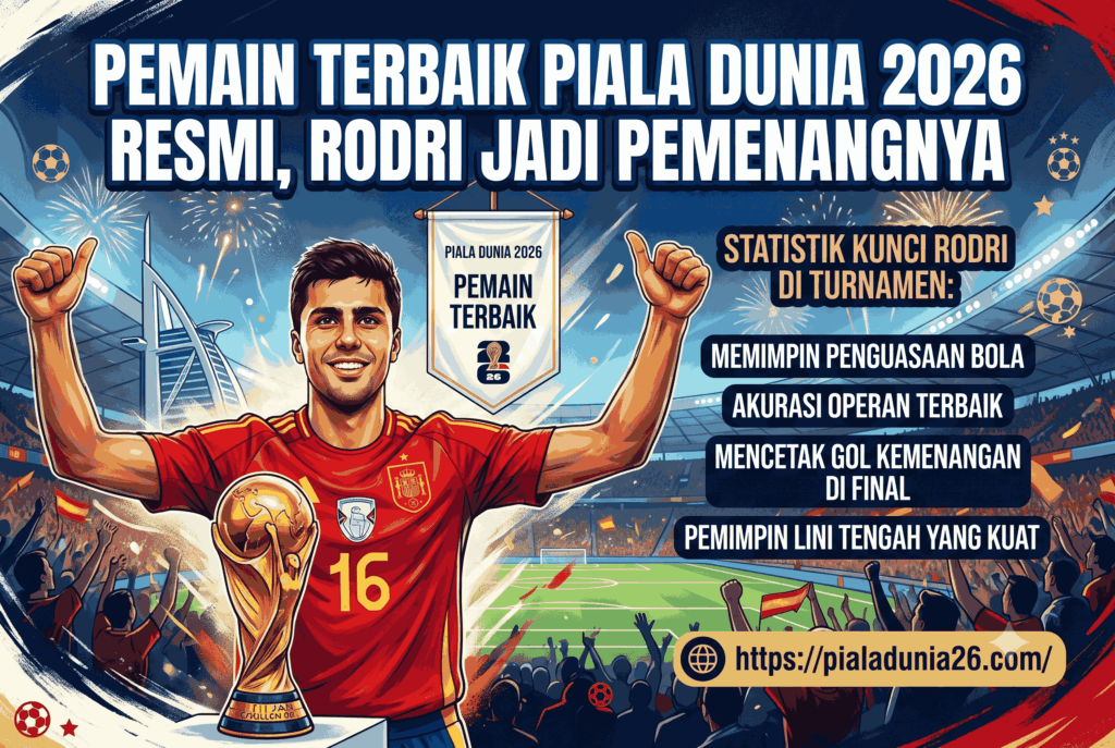 Pemain Terbaik Piala Dunia 2026 Resmi, Rodri Jadi Pemenangnya