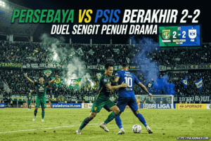 Persebaya vs PSIS Berakhir 2-2, Duel Sengit Penuh Drama