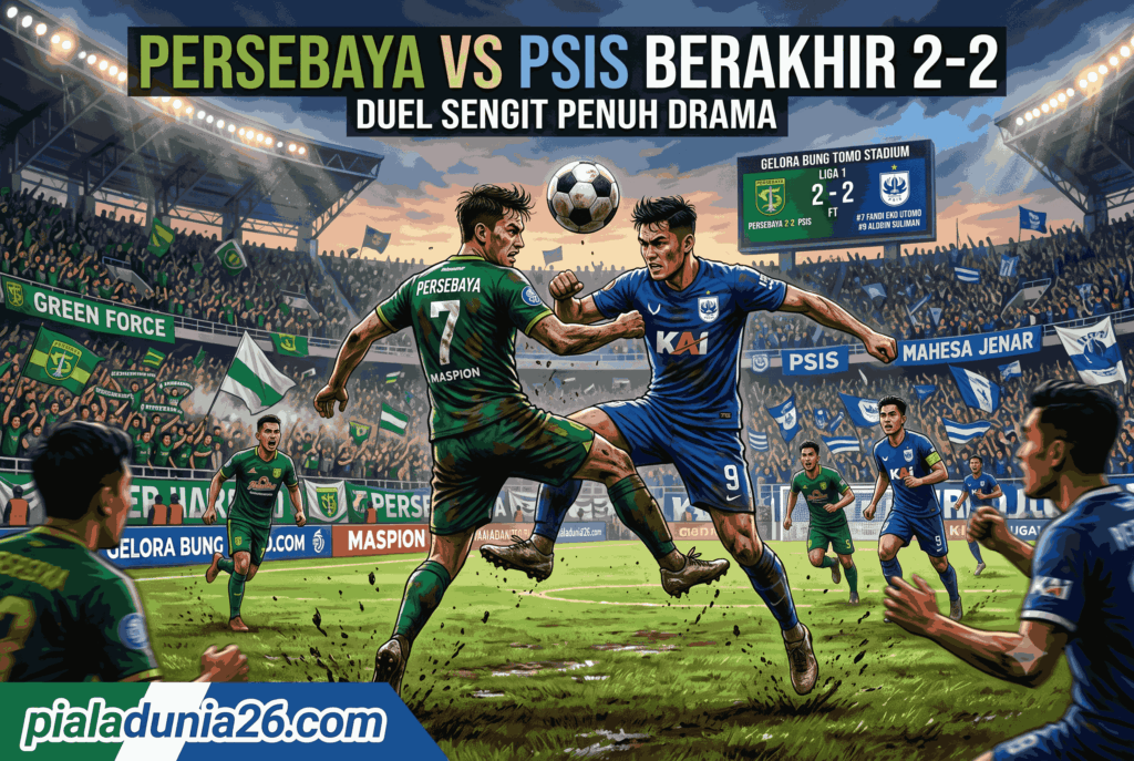 Persebaya vs PSIS Berakhir 2-2, Duel Sengit Penuh Drama
