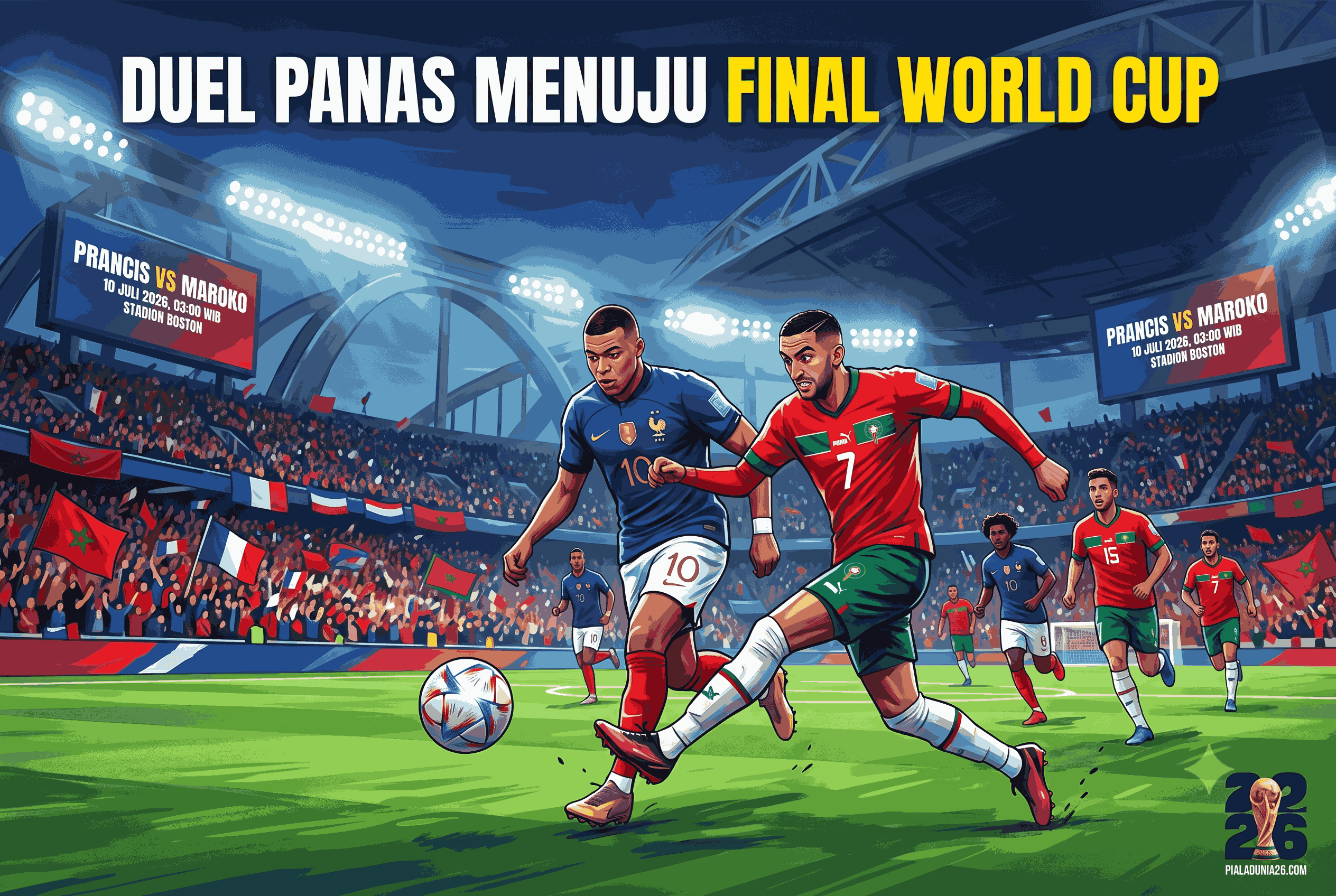 Prancis vs Maroko 2026: Duel Panas Menuju Final World Cup