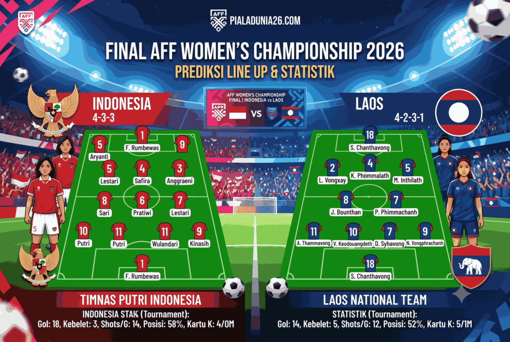 Prediksi Indonesia vs Laos di Final Piala AFF Putri 2026