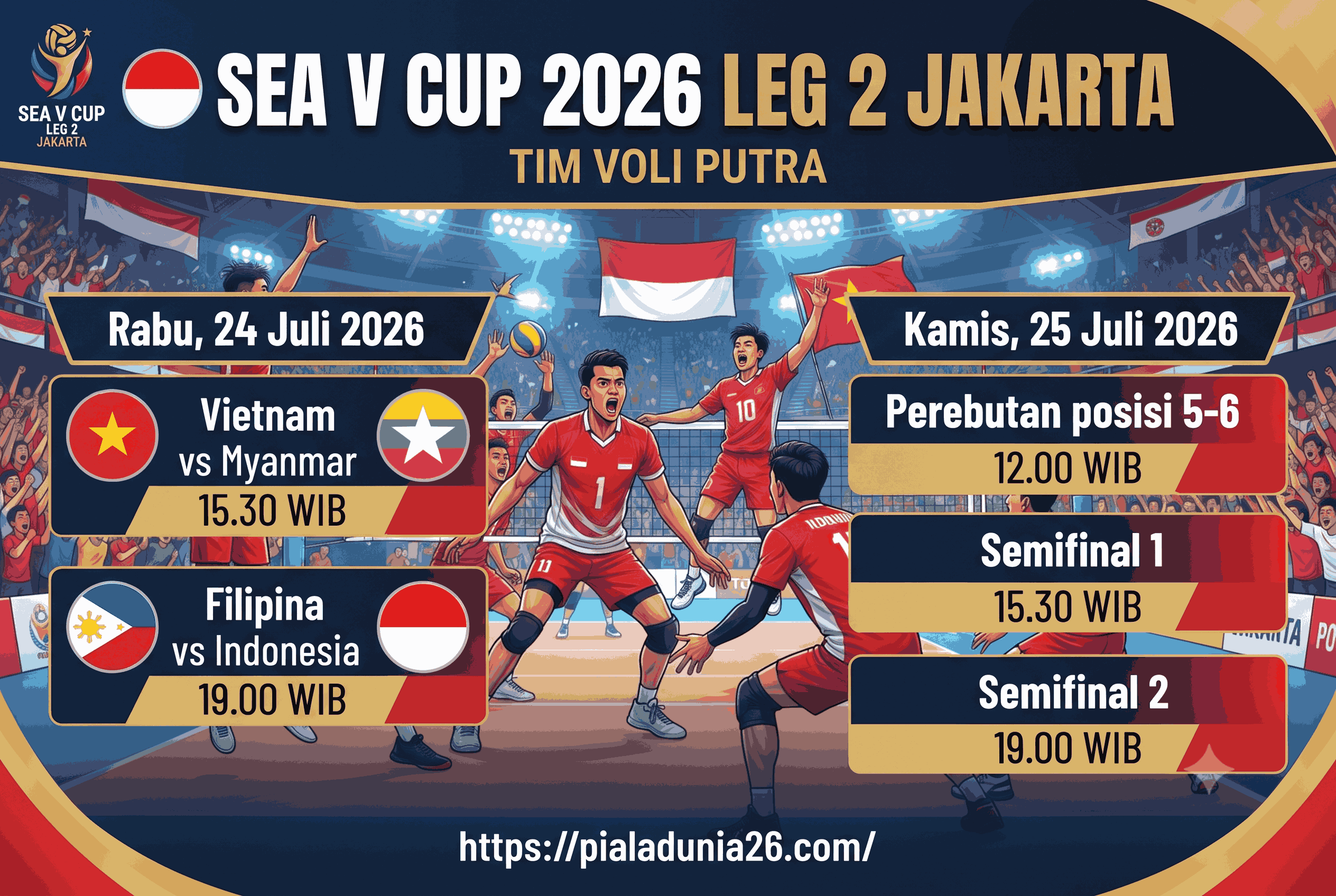 SEA V Cup 2026 Leg 2 Jakarta: Jadwal dan Tim Peserta