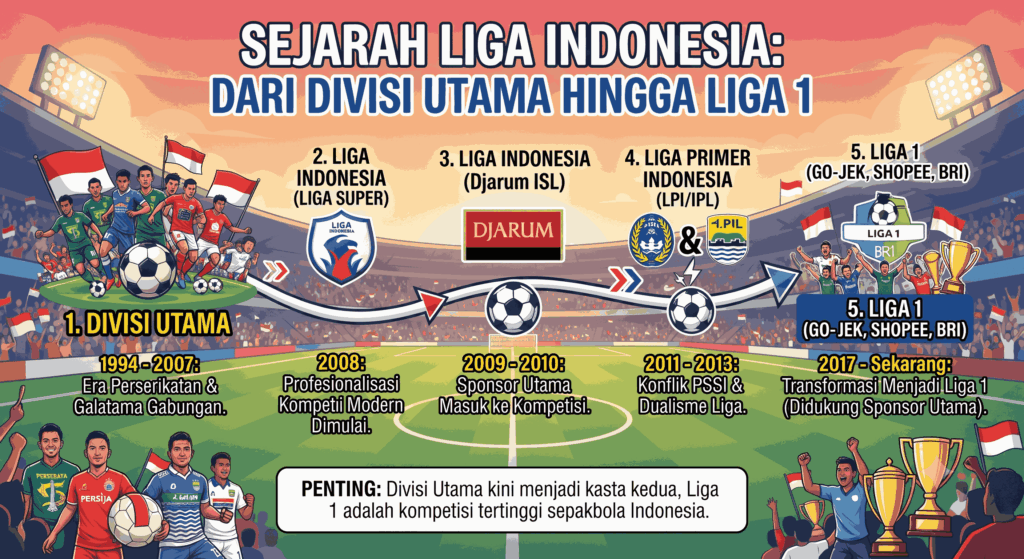 Sejarah Nama Liga Indonesia: Dari Divisi Utama hingga Liga 1