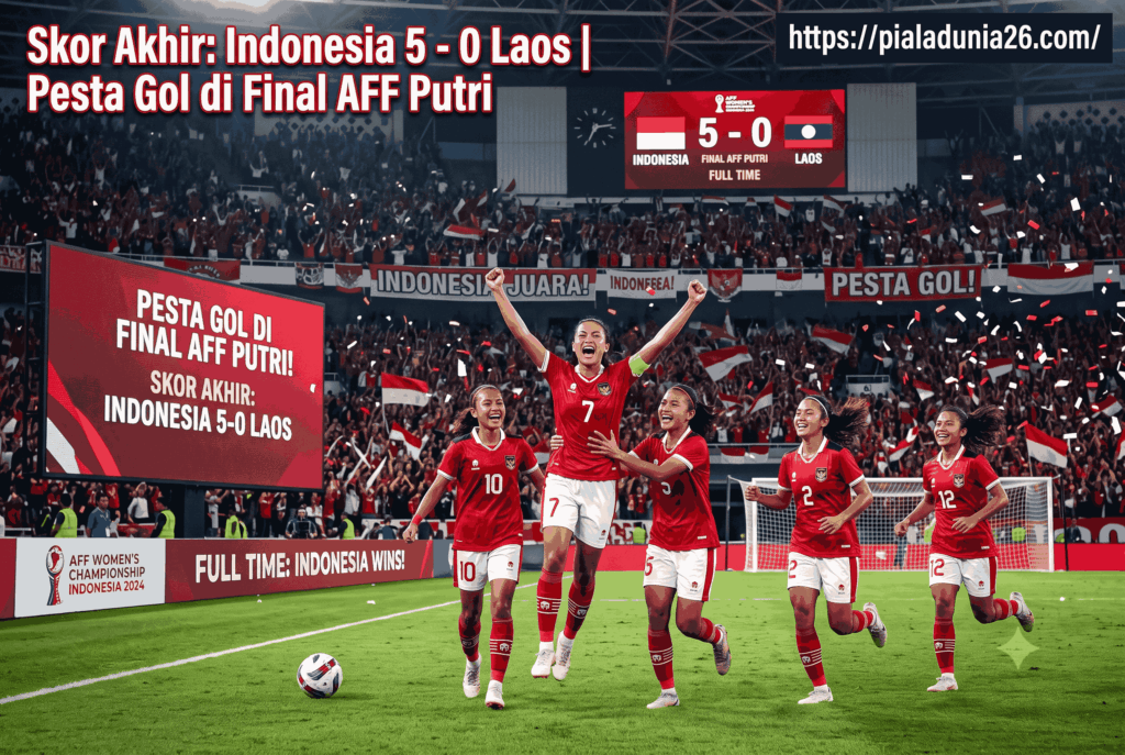 Skor Indonesia vs Laos 5-0, Pesta Gol di Final AFF Putri