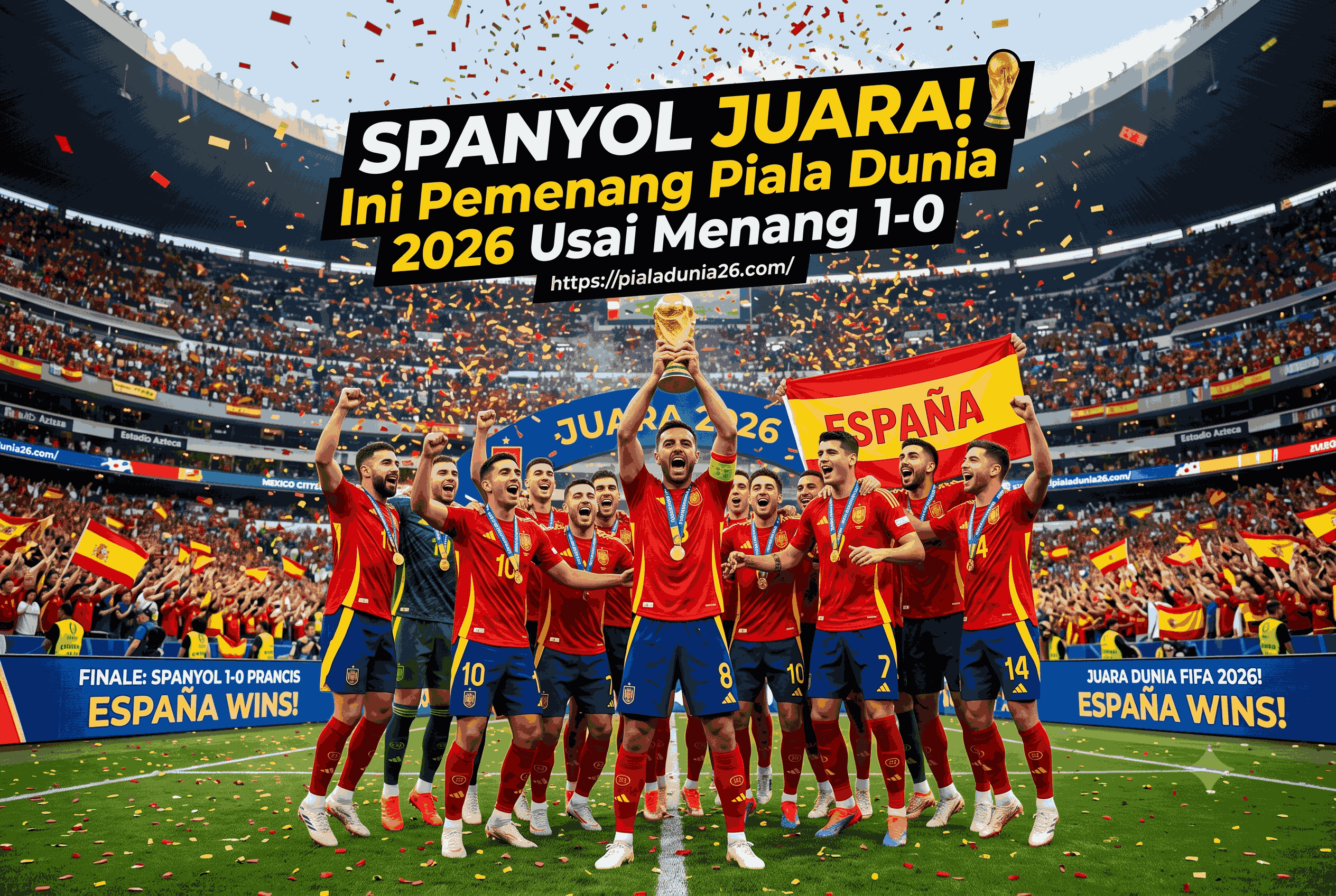 Spanyol Juara! Ini Pemenang Piala Dunia 2026 Usai Menang 1-0