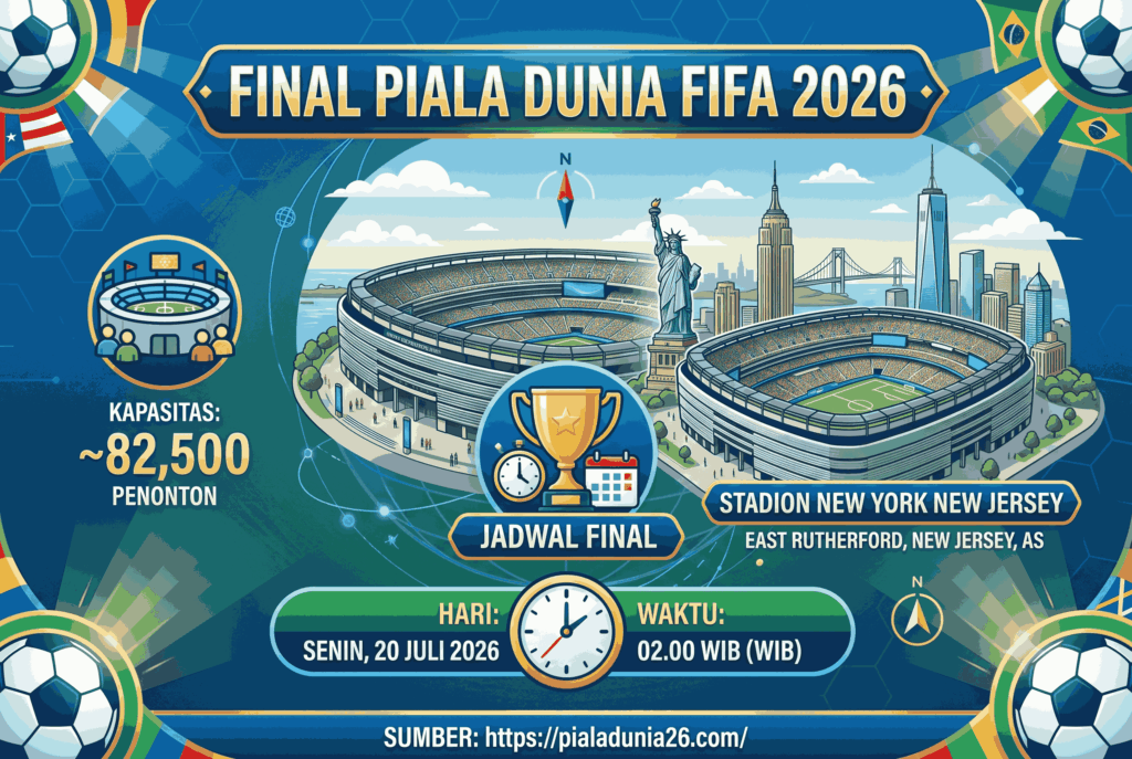 Stadion Final Piala Dunia 2026: Lokasi, Kapasitas, dan Jadwal Final