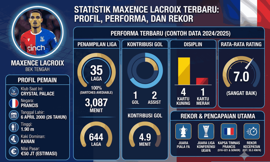 Statistik Maxence Lacroix Terbaru: Profil, Performa, dan Rekor