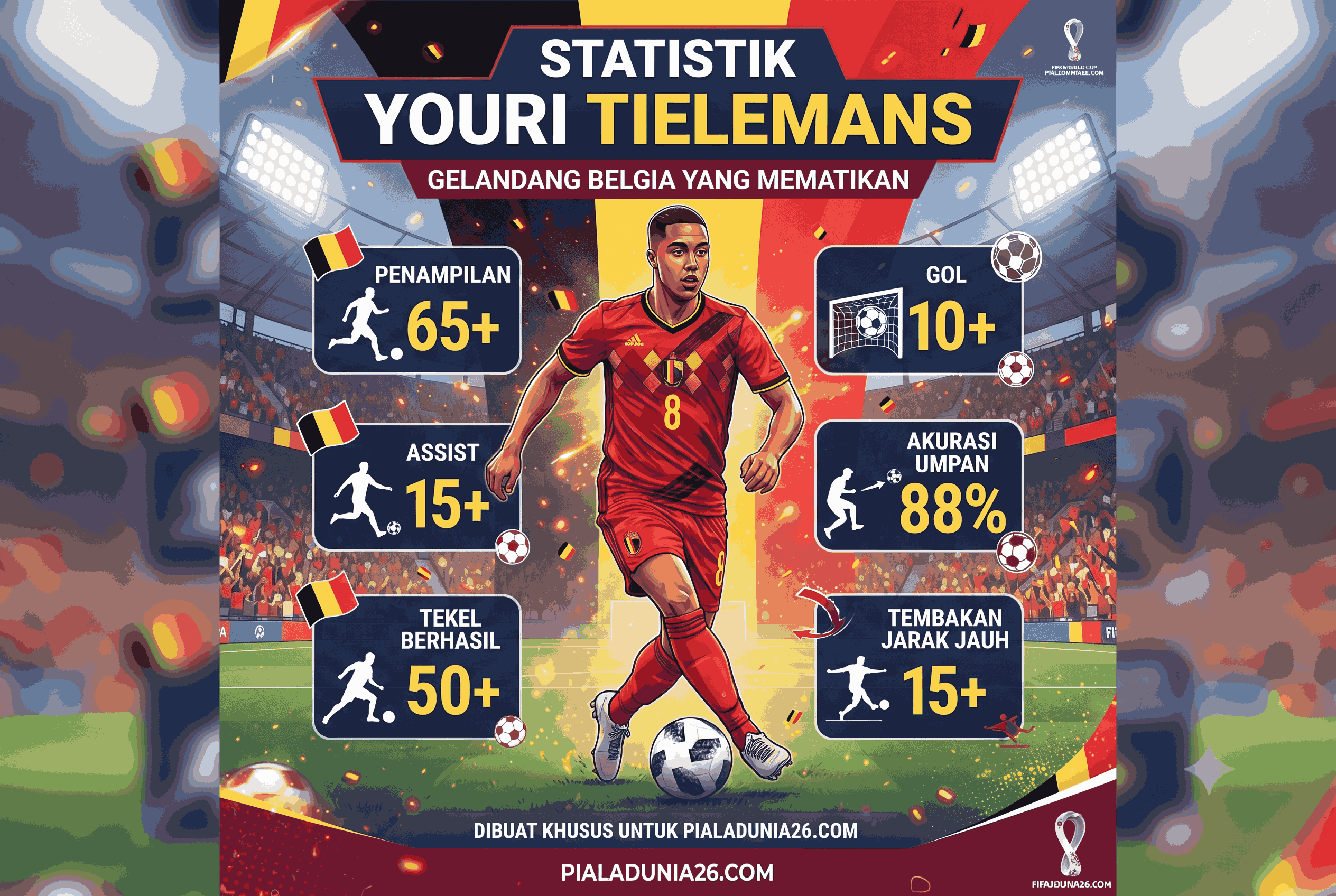 Statistik Youri Tielemans, Gelandang Belgia yang Mematikan