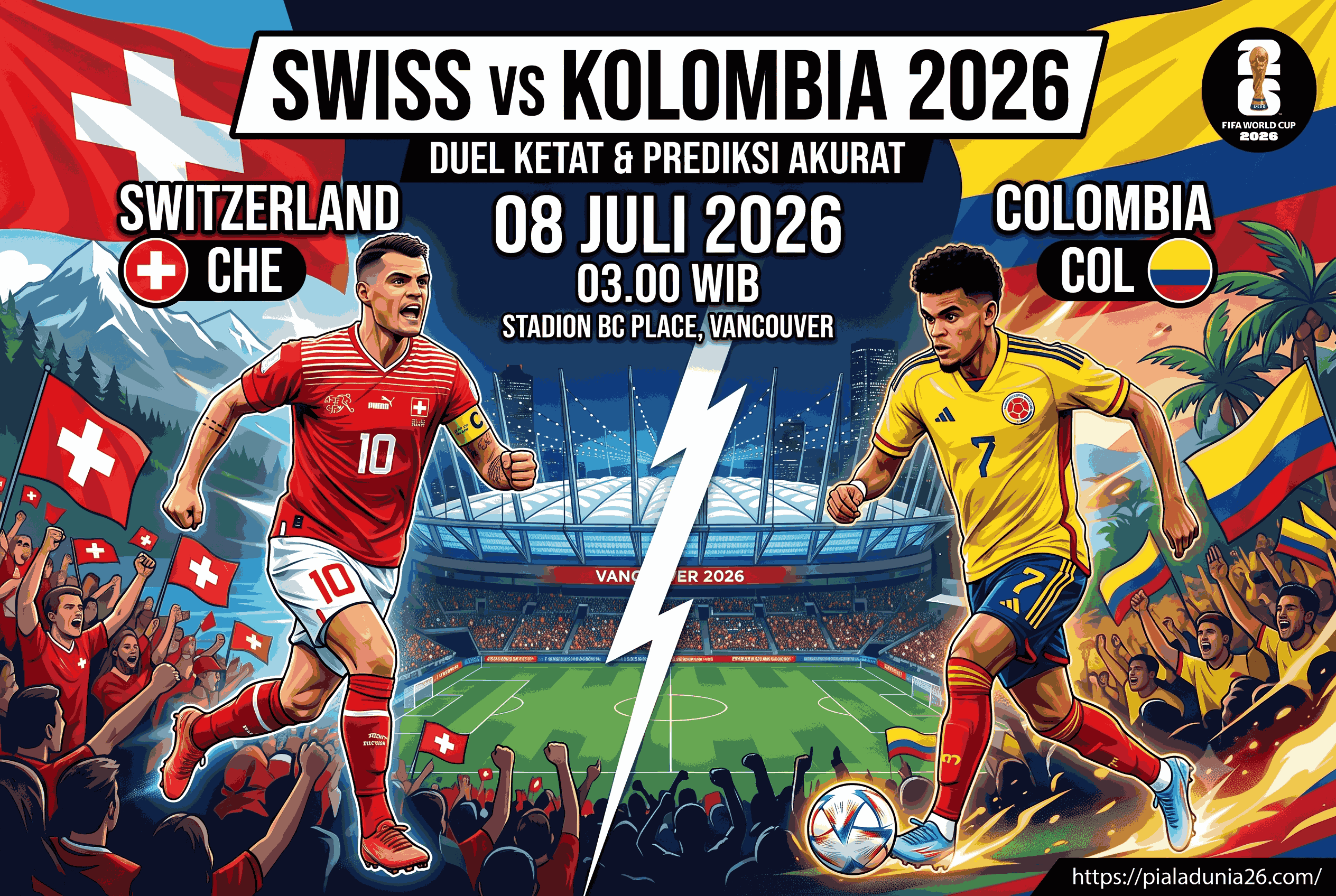 Swiss vs Kolombia 2026: Duel Ketat & Prediksi Akurat