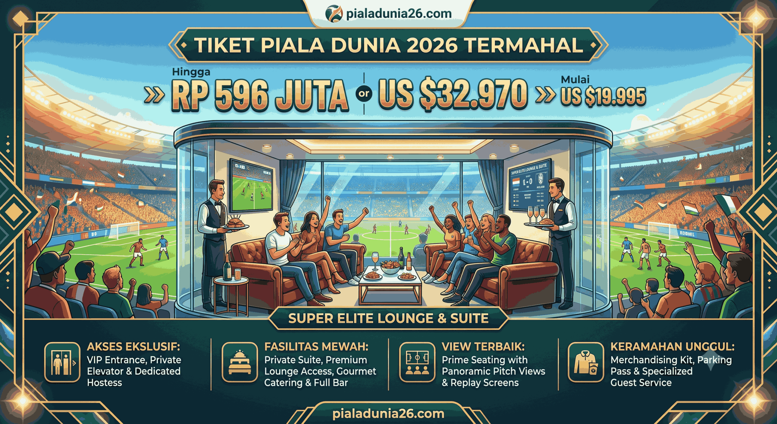 Tiket Piala Dunia 2026 Termahal Sentuh Rp596 Juta, Ini Fasilitasnya