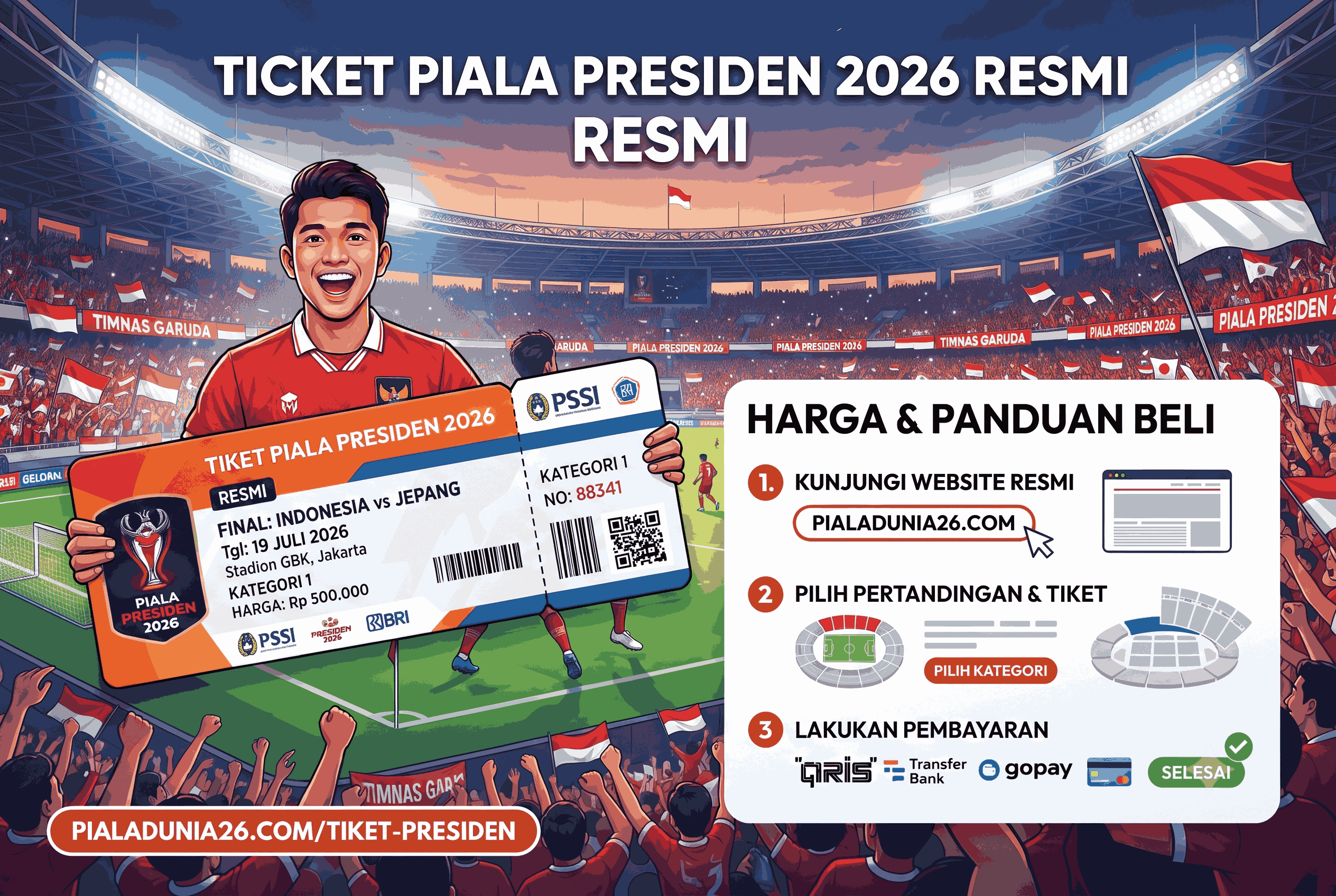 Tiket Piala Presiden 2026 Resmi: Harga dan Panduan Belinya