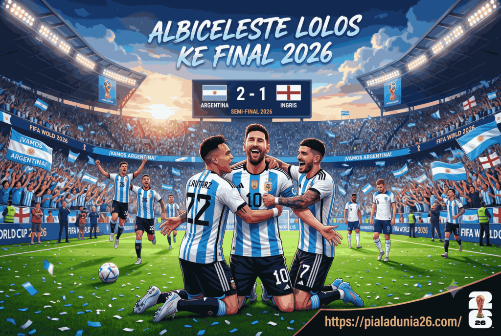 Skor Argentina vs Inggris 2-1, Albiceleste Lolos ke Final 2026